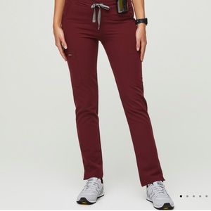 Women Figs Yola Scrub Pants Burgundy XXS Regular